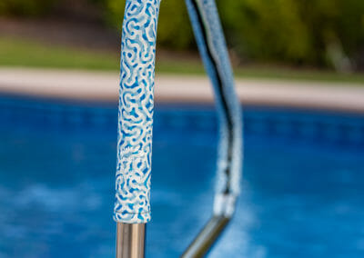 blue coral pattern safety grip pool handrail cover